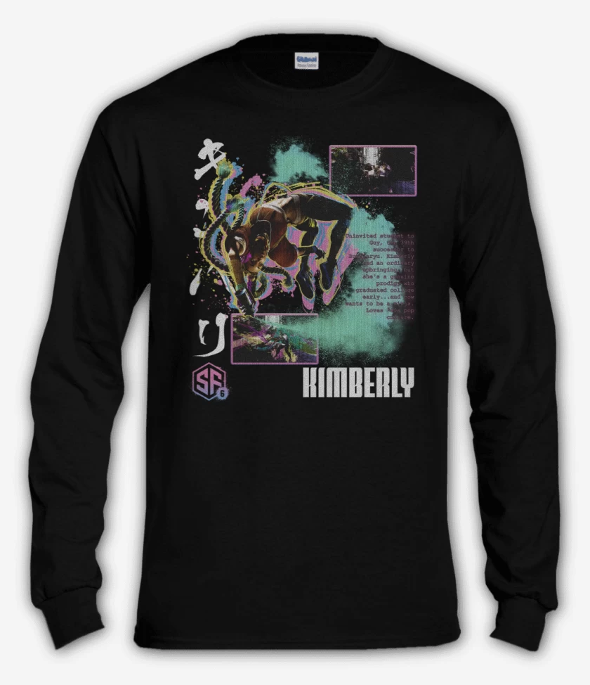 Polera manga larga Negro de SF6 Kimberly