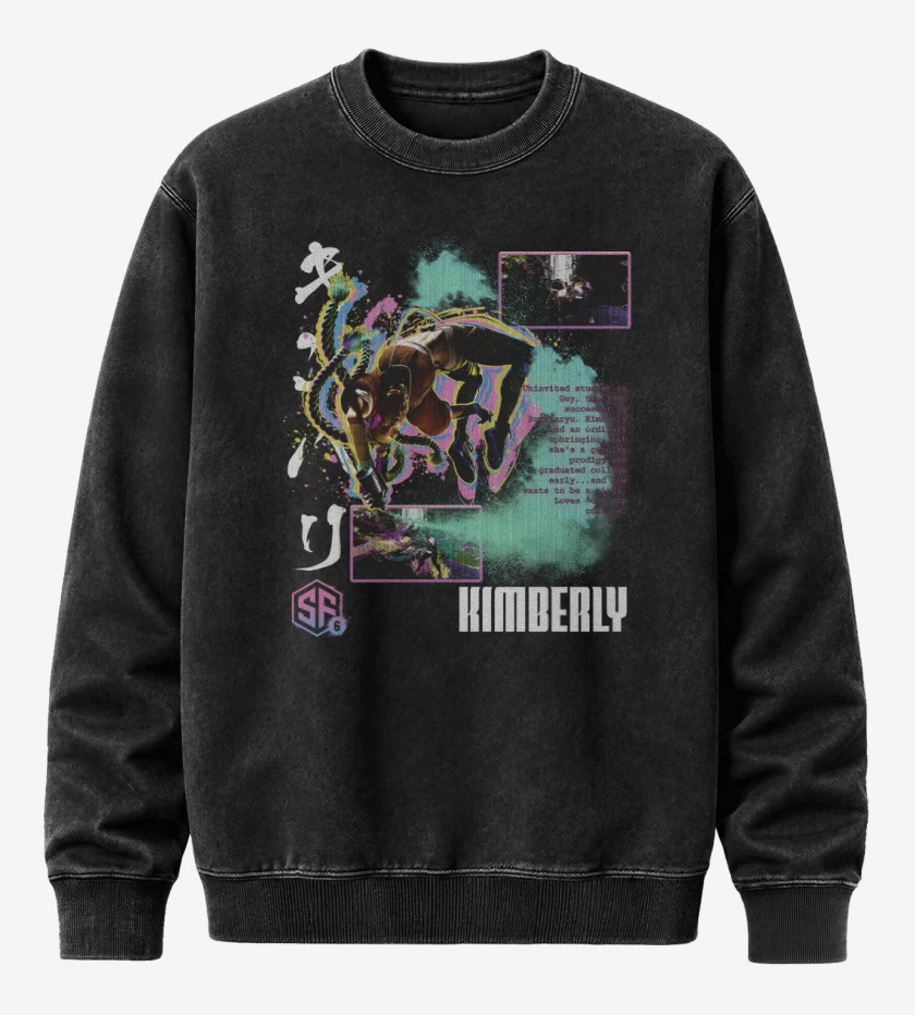 Poleron Polo Acid Wash Negro de SF6 Kimberly