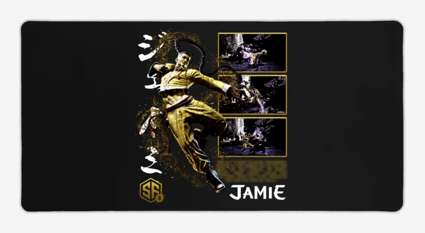 Mouse pad Gamer Negro de SF6 Jamie 