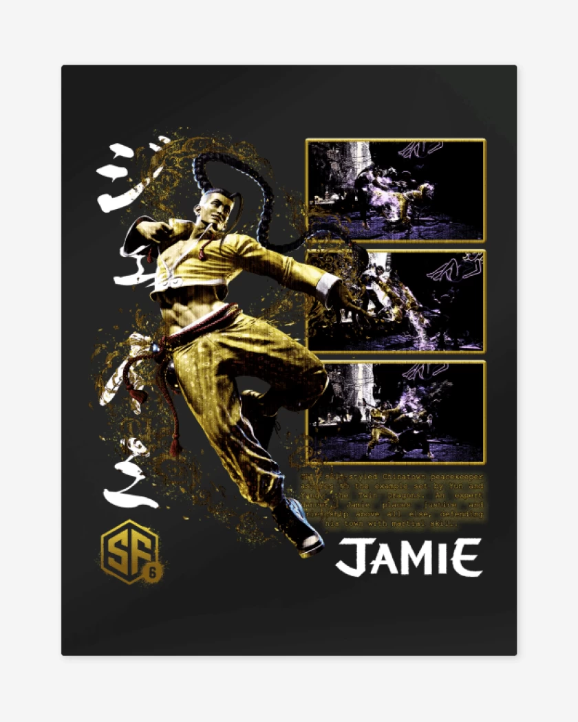 Print metalico Negro de SF6 Jamie 