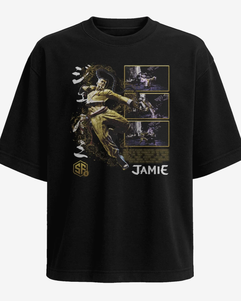 Polera Oversize Negro de SF6 Jamie 