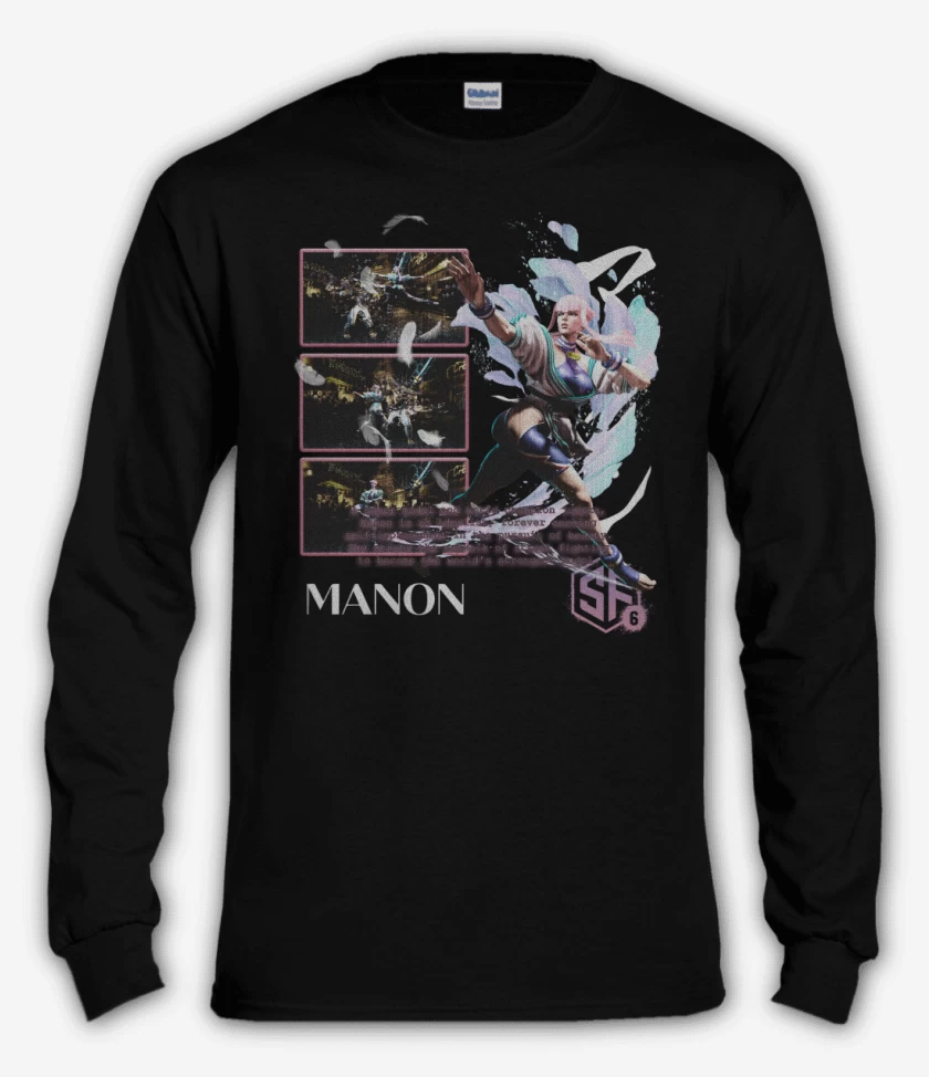 Polera manga larga Negro de SF6 Manon