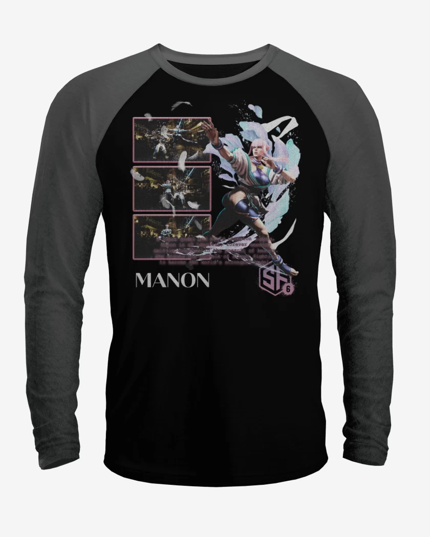 Polera Raglan Negro / Negro Heather de SF6 Manon