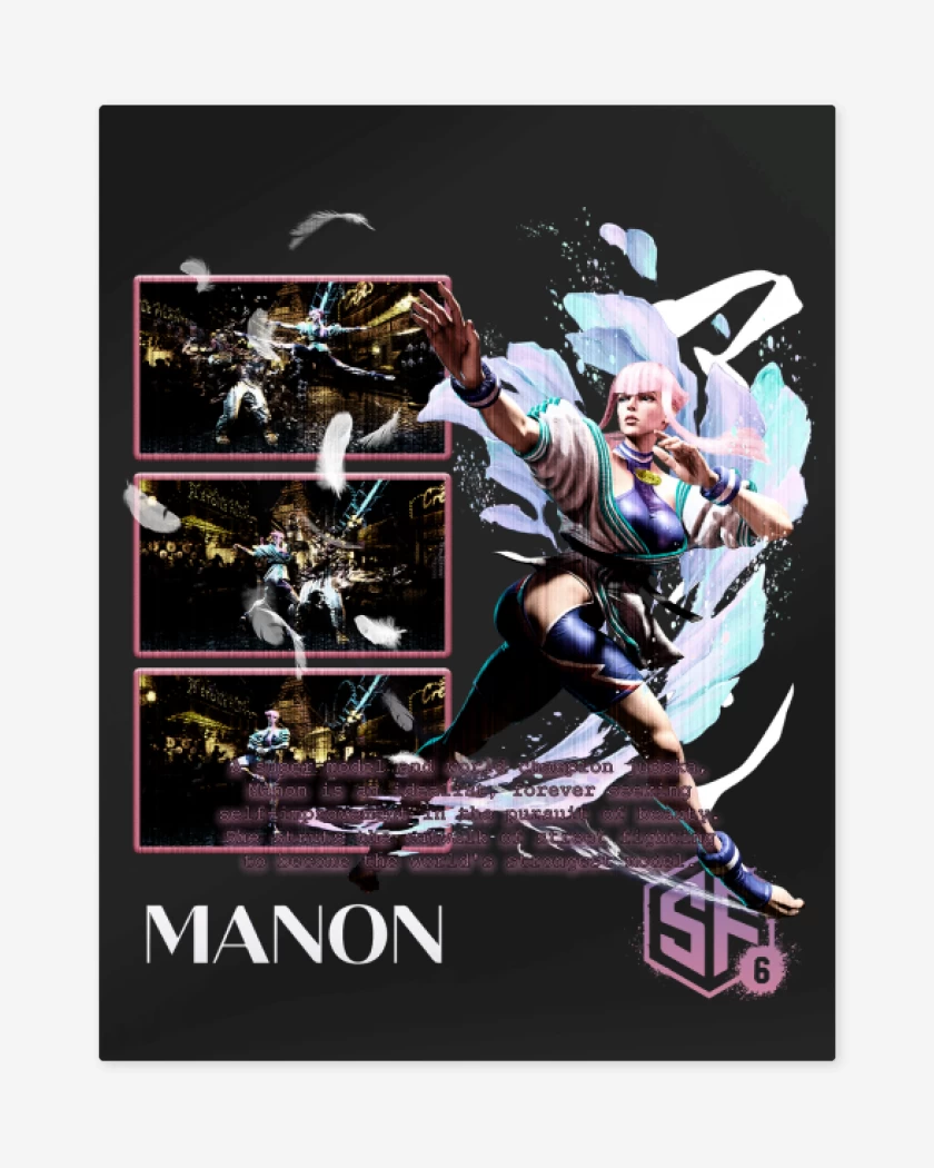 Print metalico Negro de SF6 Manon