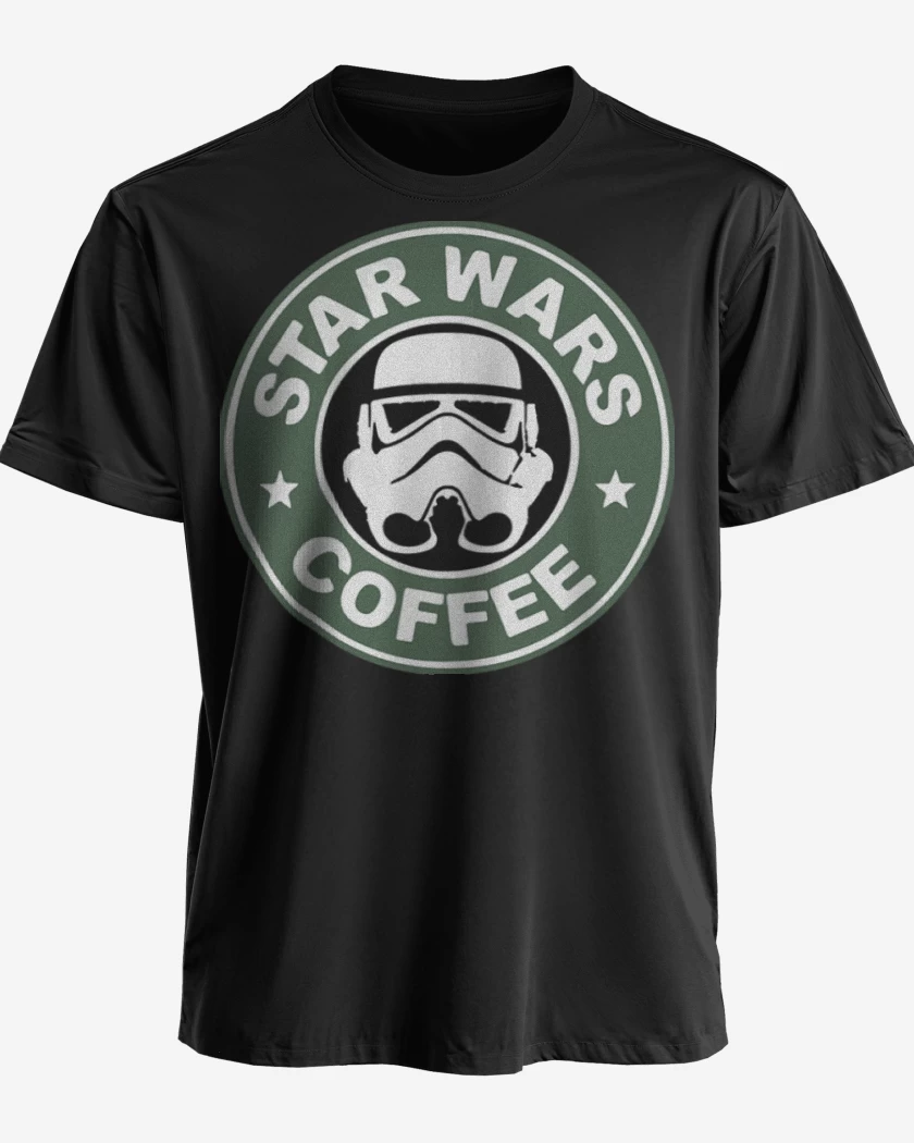 Polera premium Negro de Star wars coffee