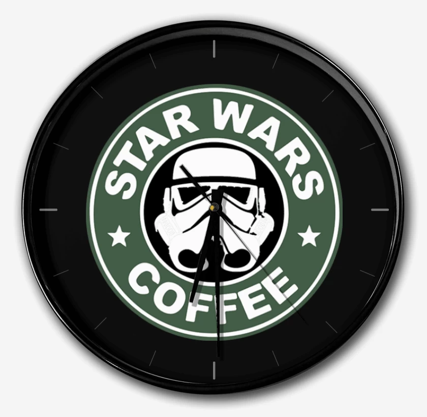 Reloj Negro de Star wars coffee