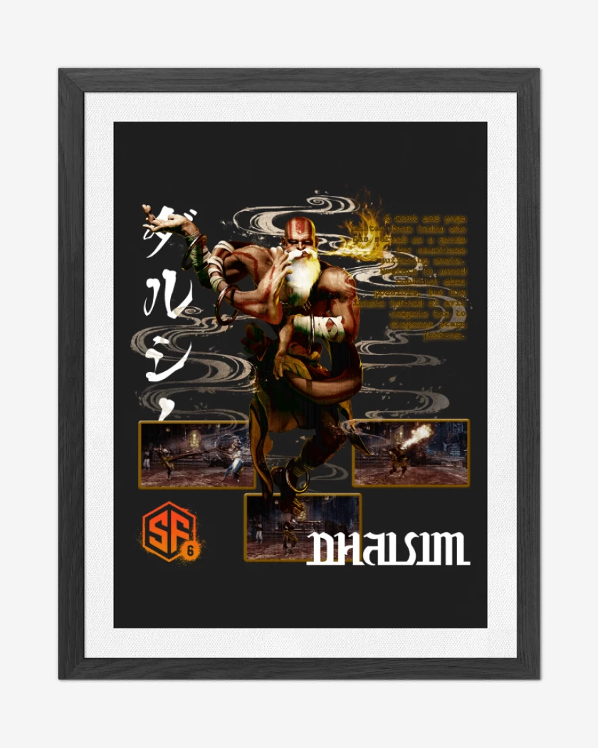 Cuadro decorativo Negro de SF6 Dhalsim