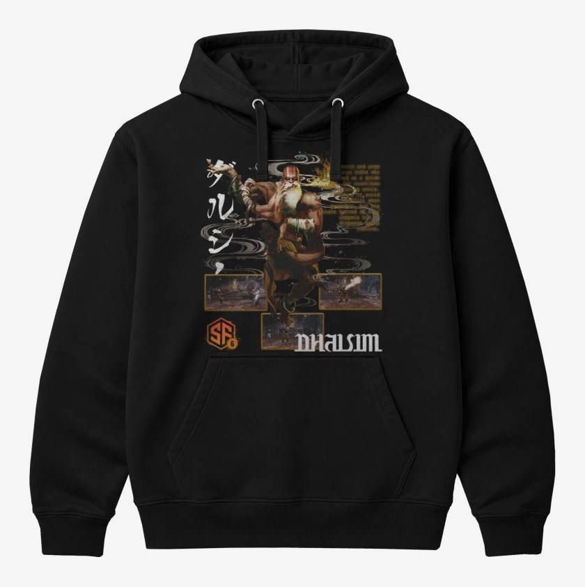 Polerón Canguro Negro de SF6 Dhalsim