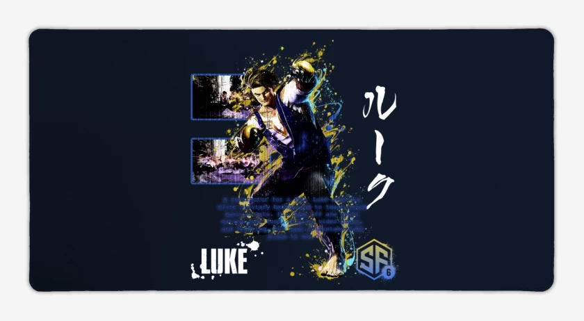 Mouse pad Gamer Azul Marino de SF6 Luke