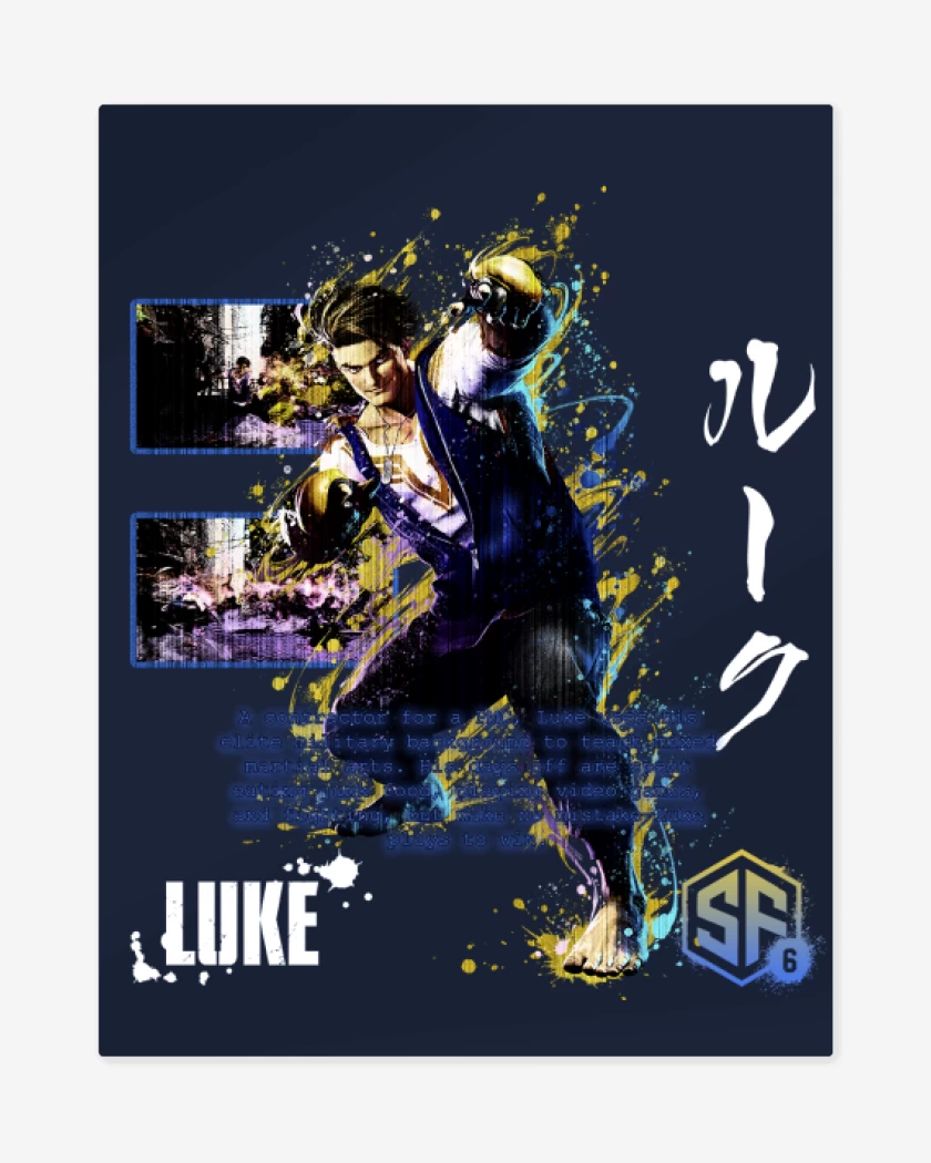 Print metalico Azul Marino de SF6 Luke