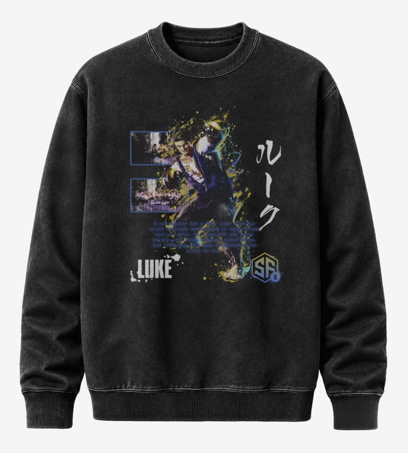 Poleron Polo Acid Wash Negro de SF6 Luke