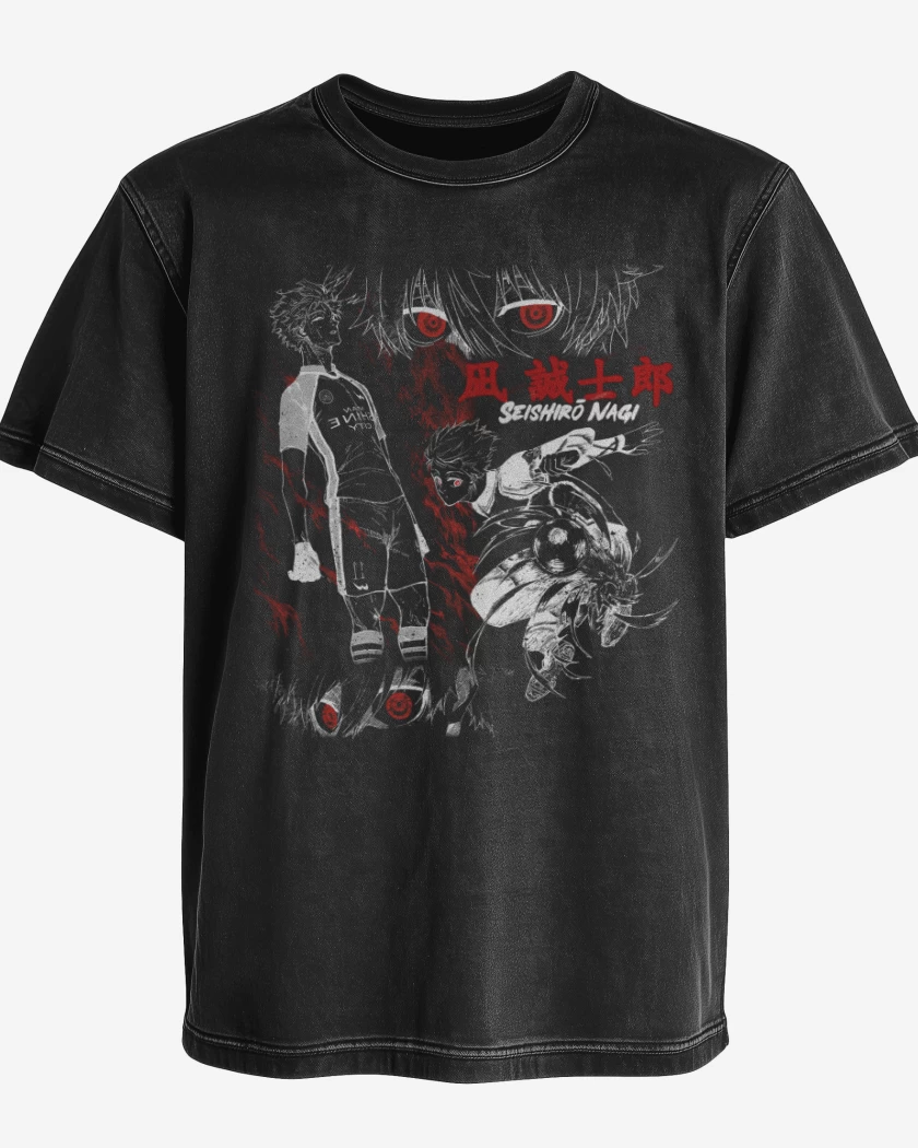 Polera desgastada Negro de Nagi