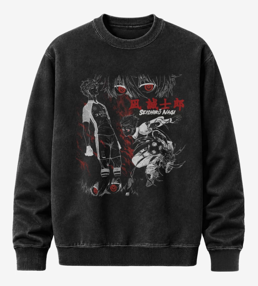 Poleron Polo Acid Wash Negro de Nagi