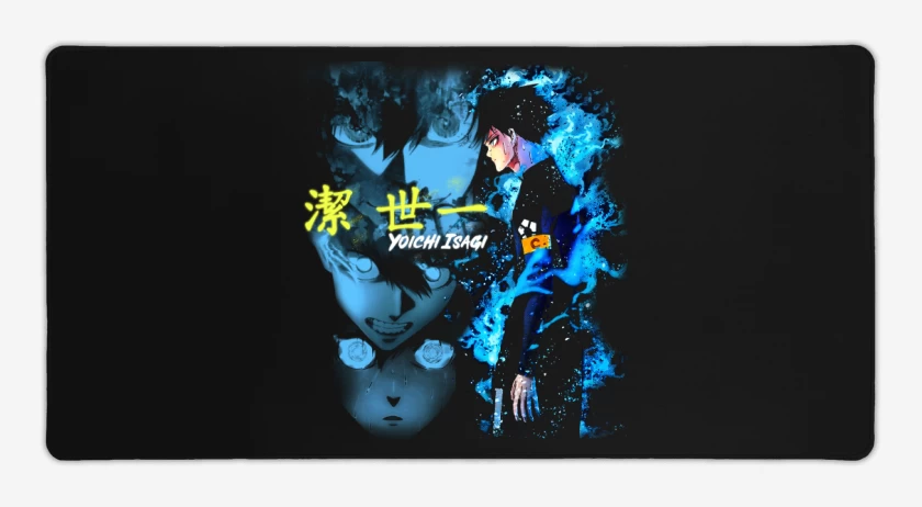 Mouse pad Gamer Negro de isagi yoichi