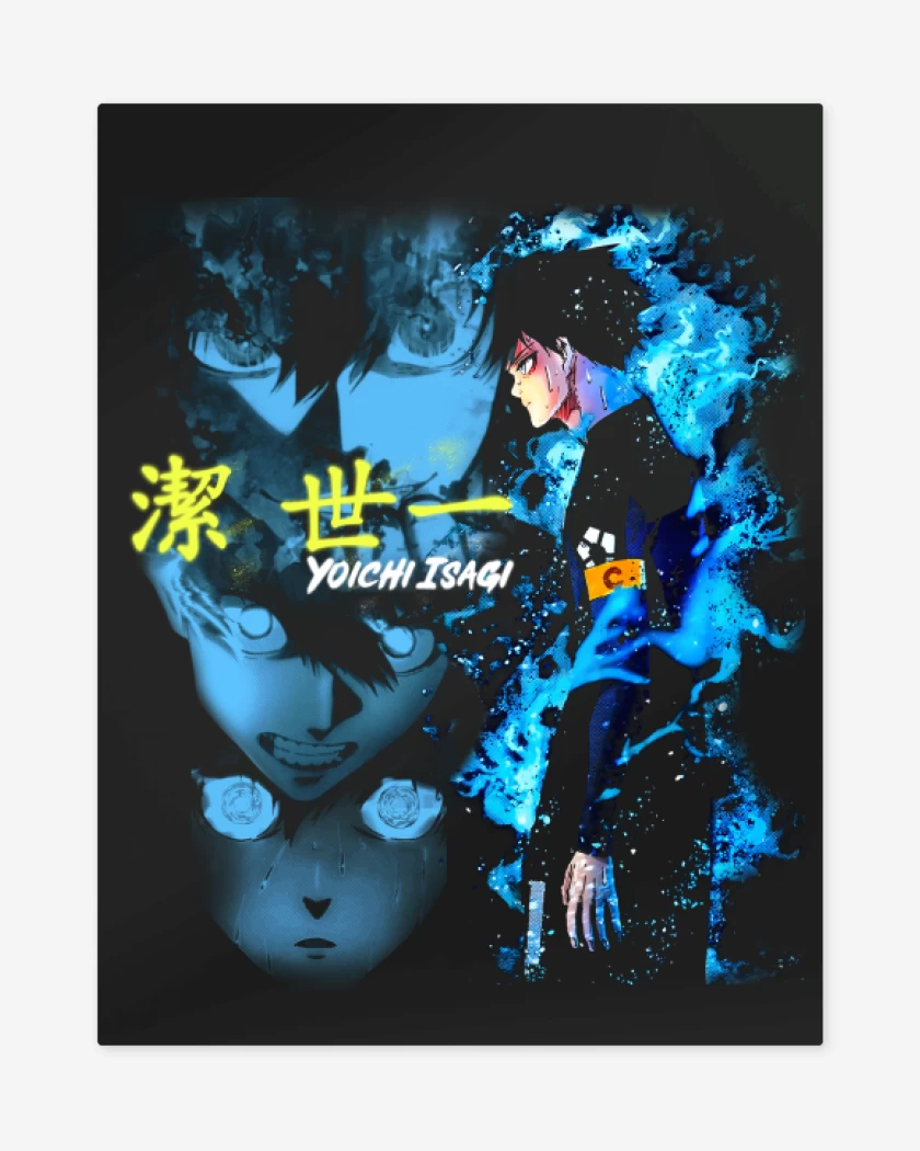 Print metalico Negro de isagi yoichi