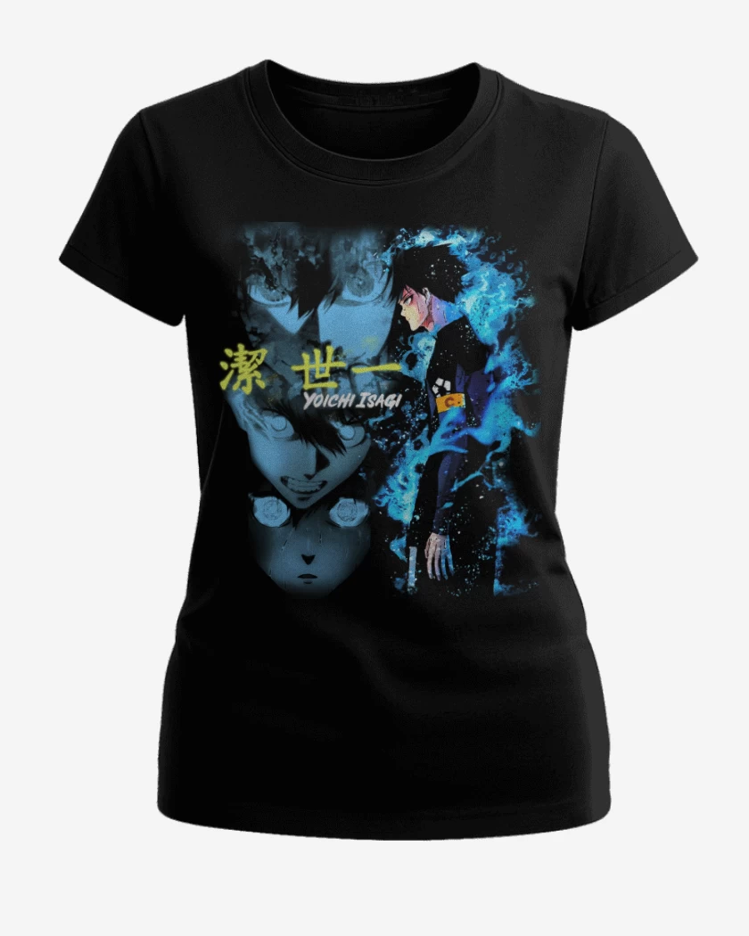 Polera de Mujer Negro de isagi yoichi