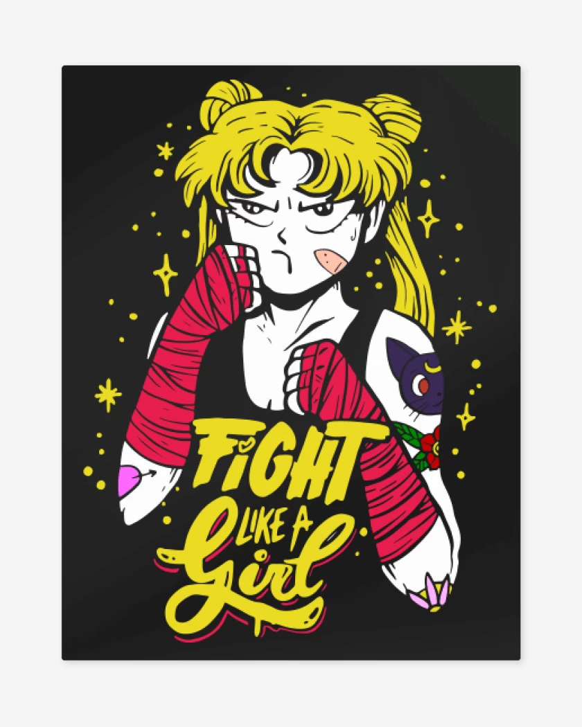 Print metalico Serena Fight Like a Girl