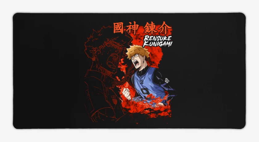 Mouse pad Gamer Negro de Rensuke Kunigami