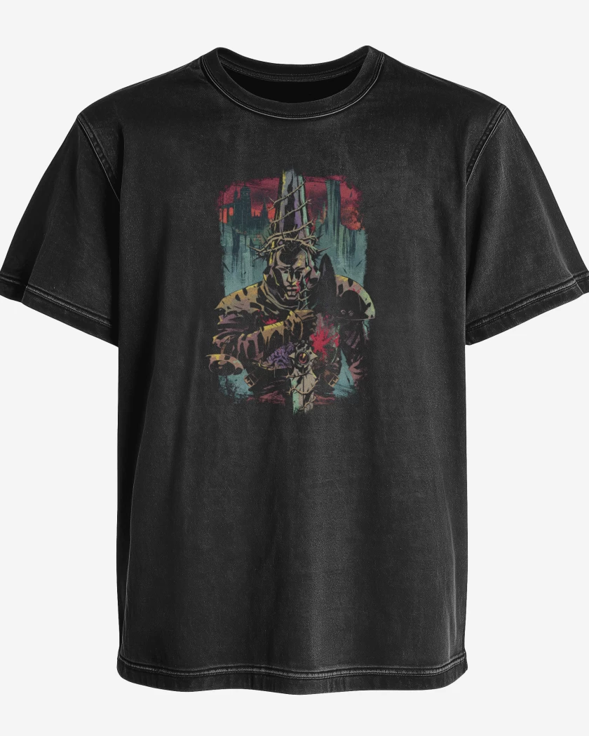 Polera desgastada Negro de El Penitente