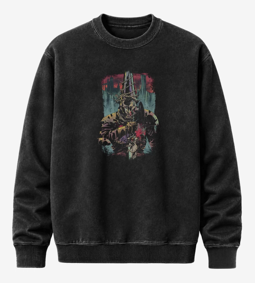 Poleron Polo Acid Wash Negro de El Penitente