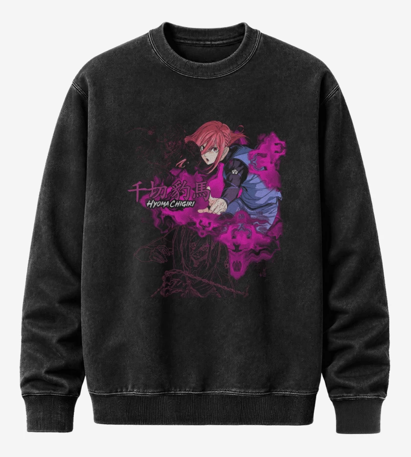 Poleron Polo Acid Wash Negro de Hyoma Chigiri