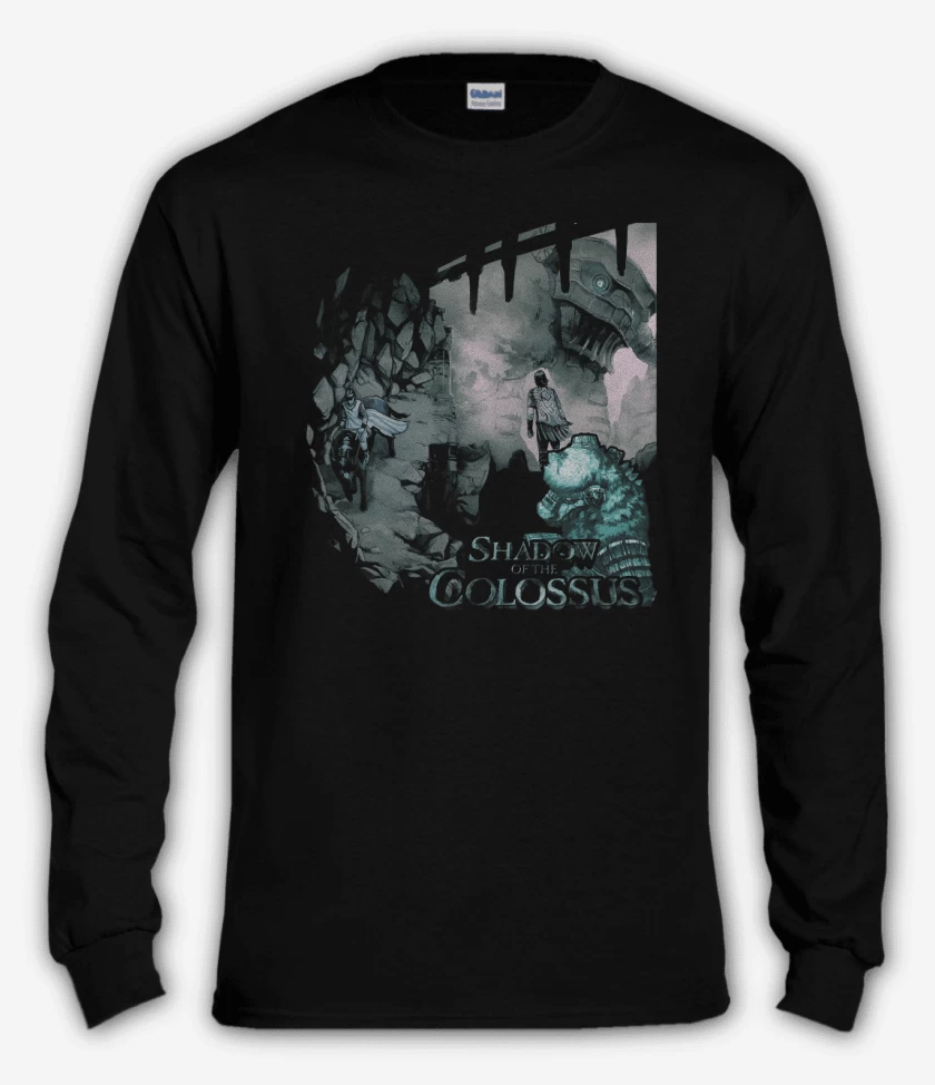 Polera manga larga Negro de Shadow of the colossus ps4