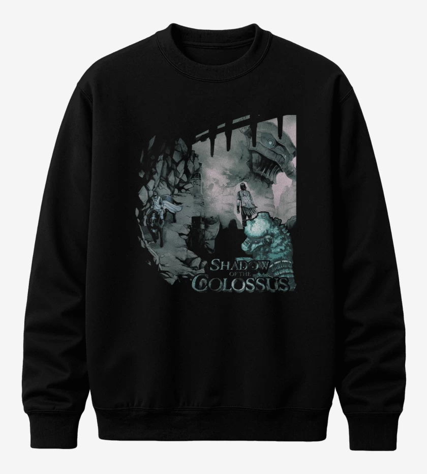 Poleron polo Negro de Shadow of the colossus ps4