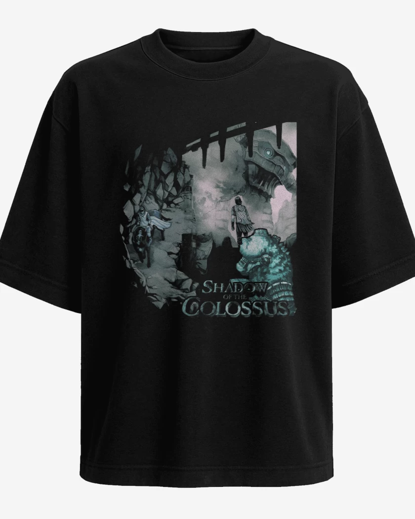 Polera Oversize Negro de Shadow of the colossus ps4