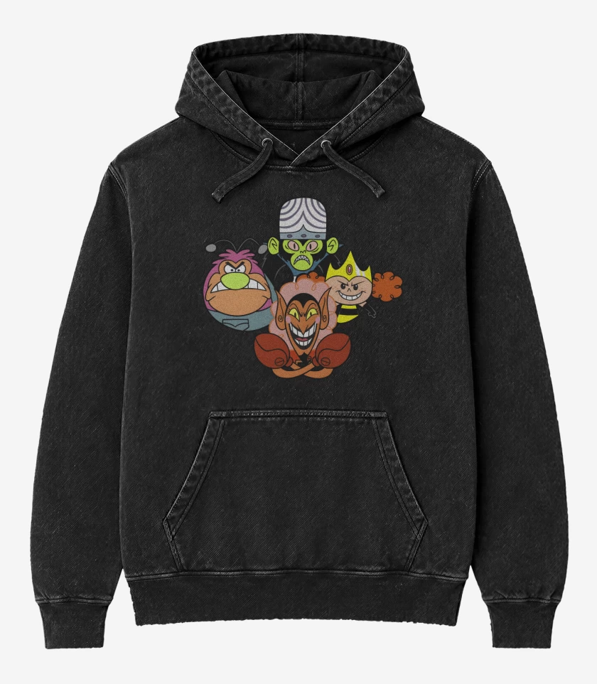 Poleron Canguro Acid Wash Negro de Bohemian Saltadilla