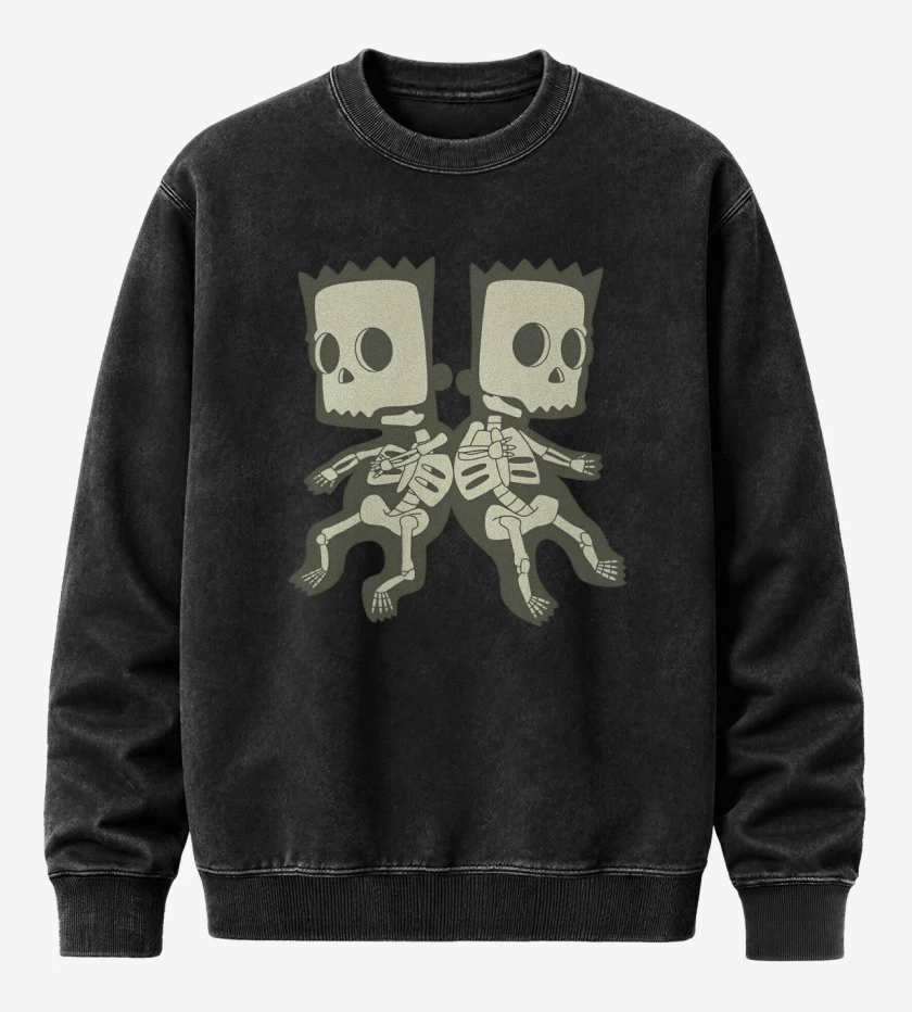 Poleron Polo Acid Wash Negro de Bart & Hugo