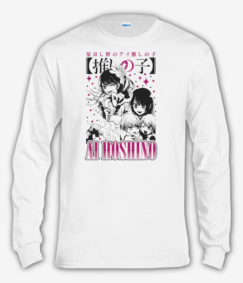 Polera manga larga Blanco de Ai Hoshino Oshi no Ko