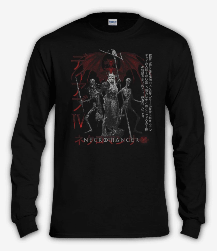 Polera manga larga Negro de DIV Necromancer