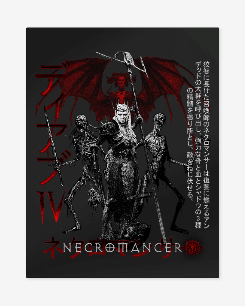 Print metalico Negro de DIV Necromancer
