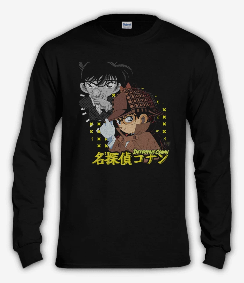Polera manga larga Negro de Detective Conan
