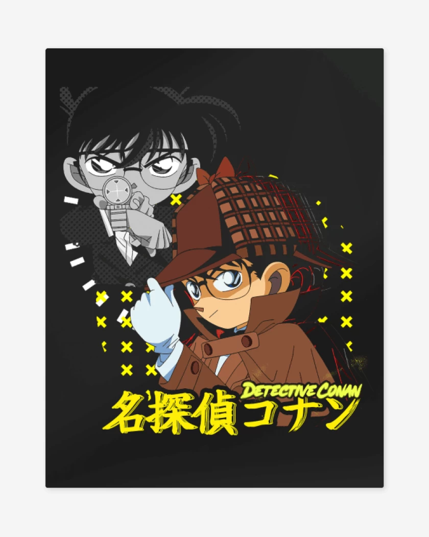 Print metalico Negro de Detective Conan
