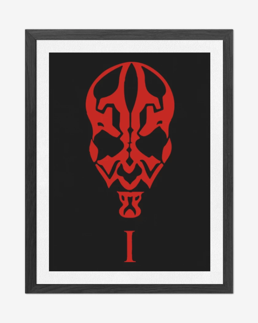 Cuadro decorativo Negro de Darth maul