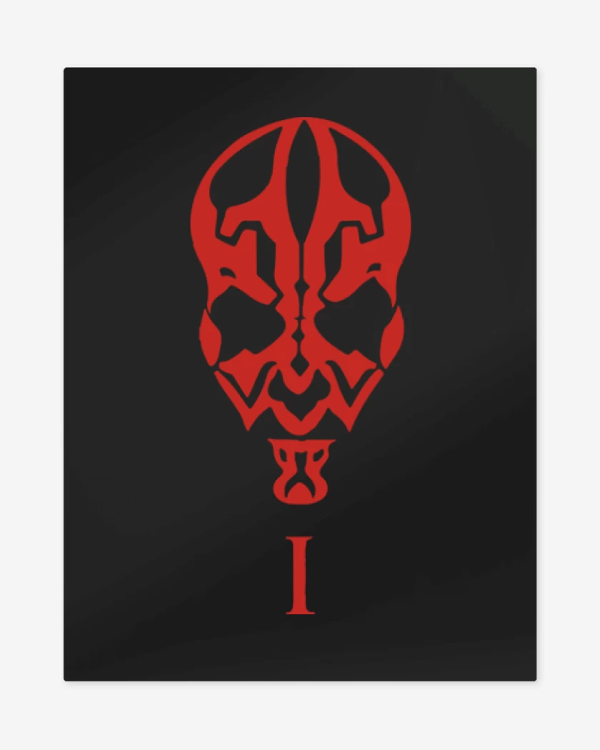Print metalico Negro de Darth maul