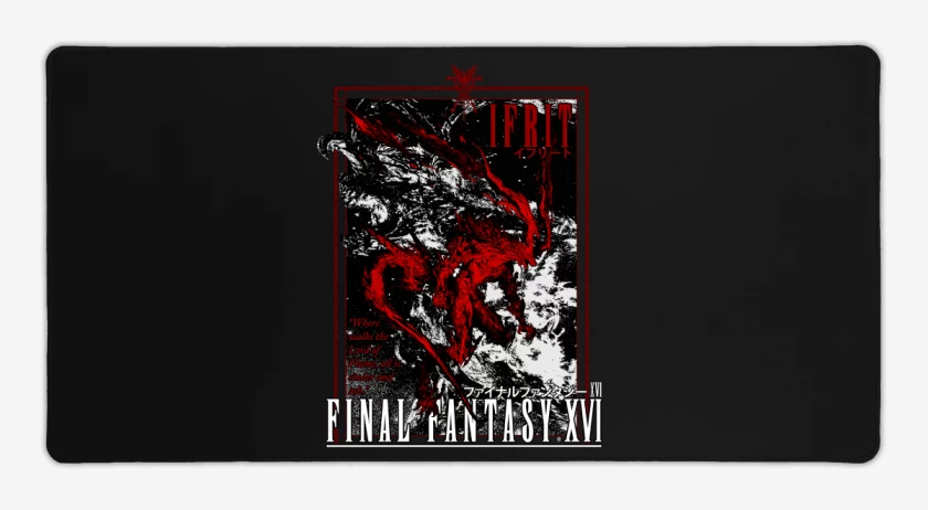 Mouse pad Gamer Negro de FFXVI Ifrit