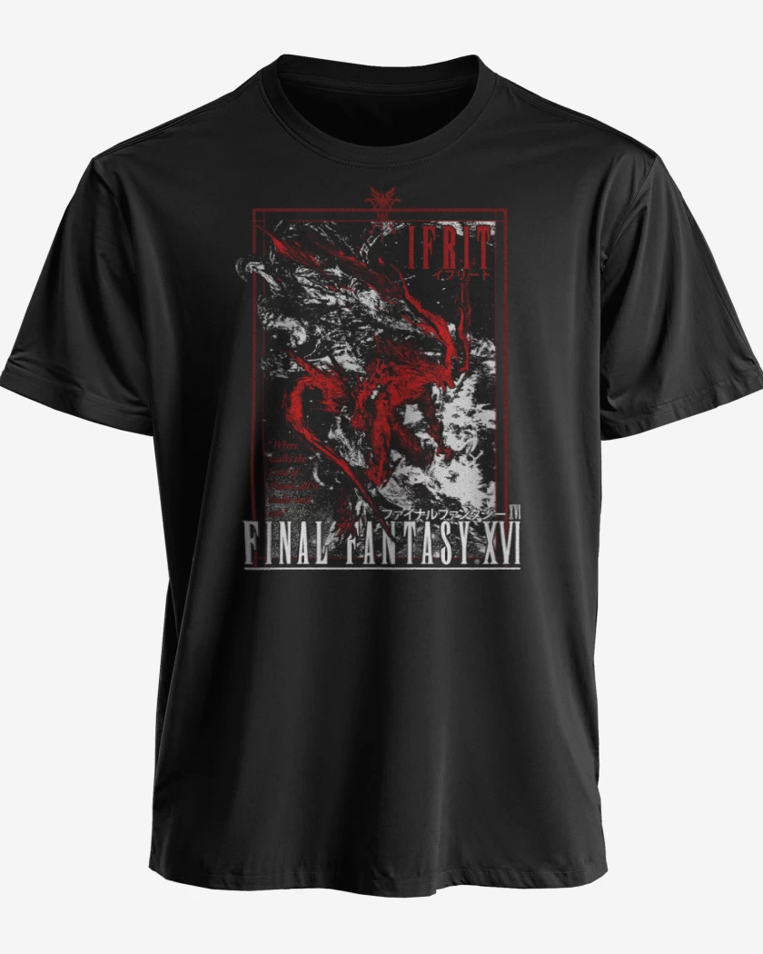 Polera premium Negro de FFXVI Ifrit