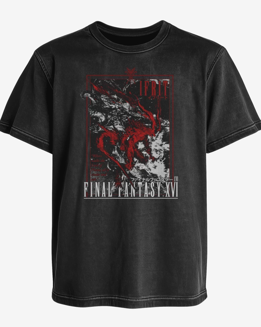 Polera desgastada FFXVI Ifrit