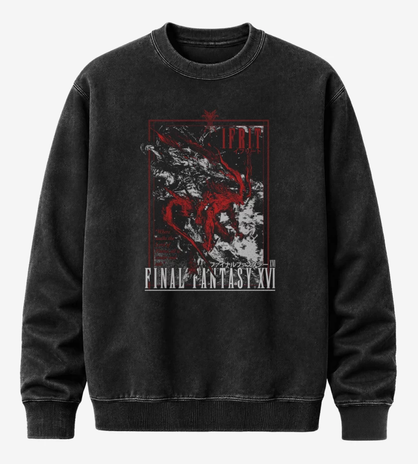 Poleron Polo Acid Wash FFXVI Ifrit