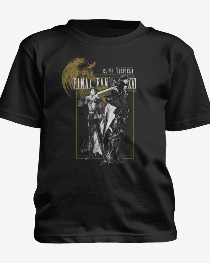 Polera de niño Negro de FFXVI Clive Rosfile