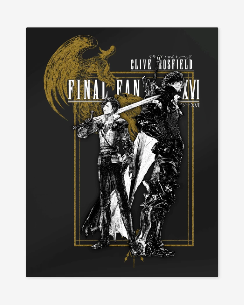Print metalico Negro de FFXVI Clive Rosfile