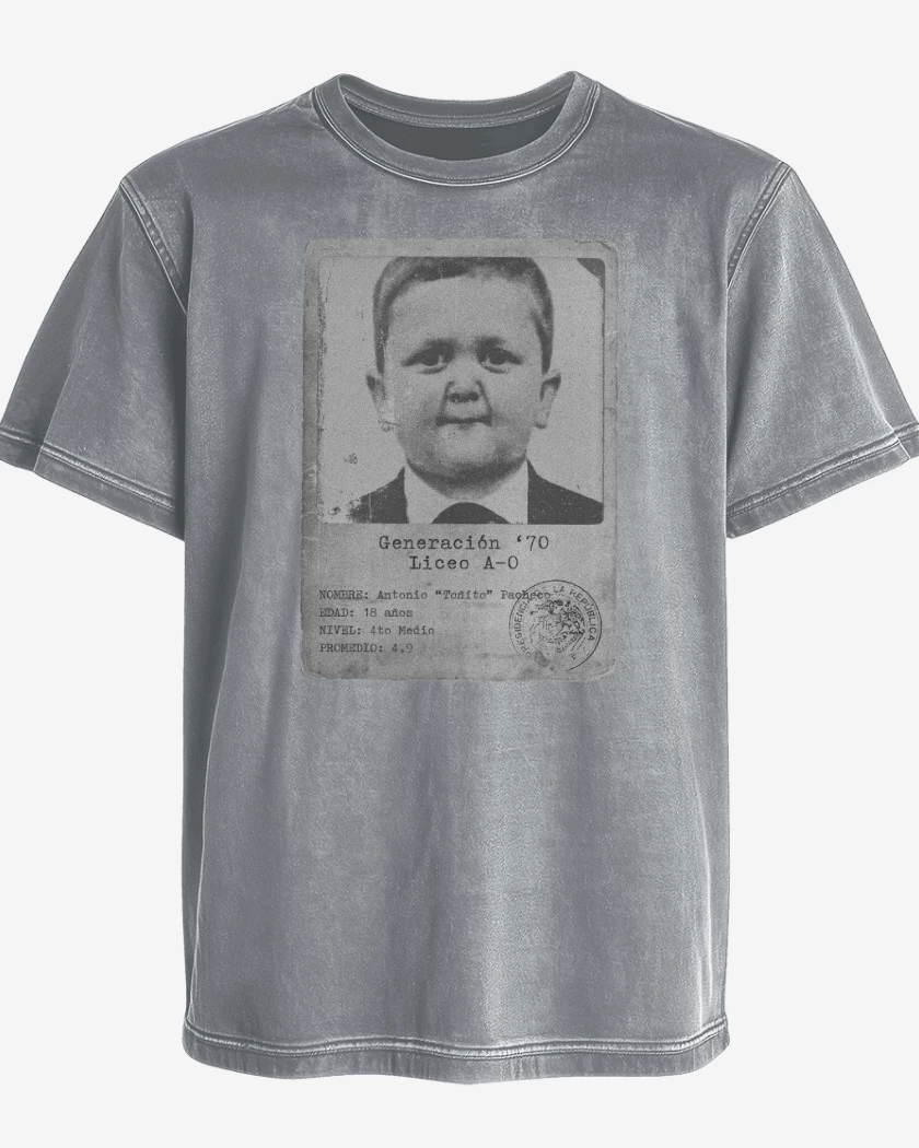 Polera desgastada Gris Melange de Toñito