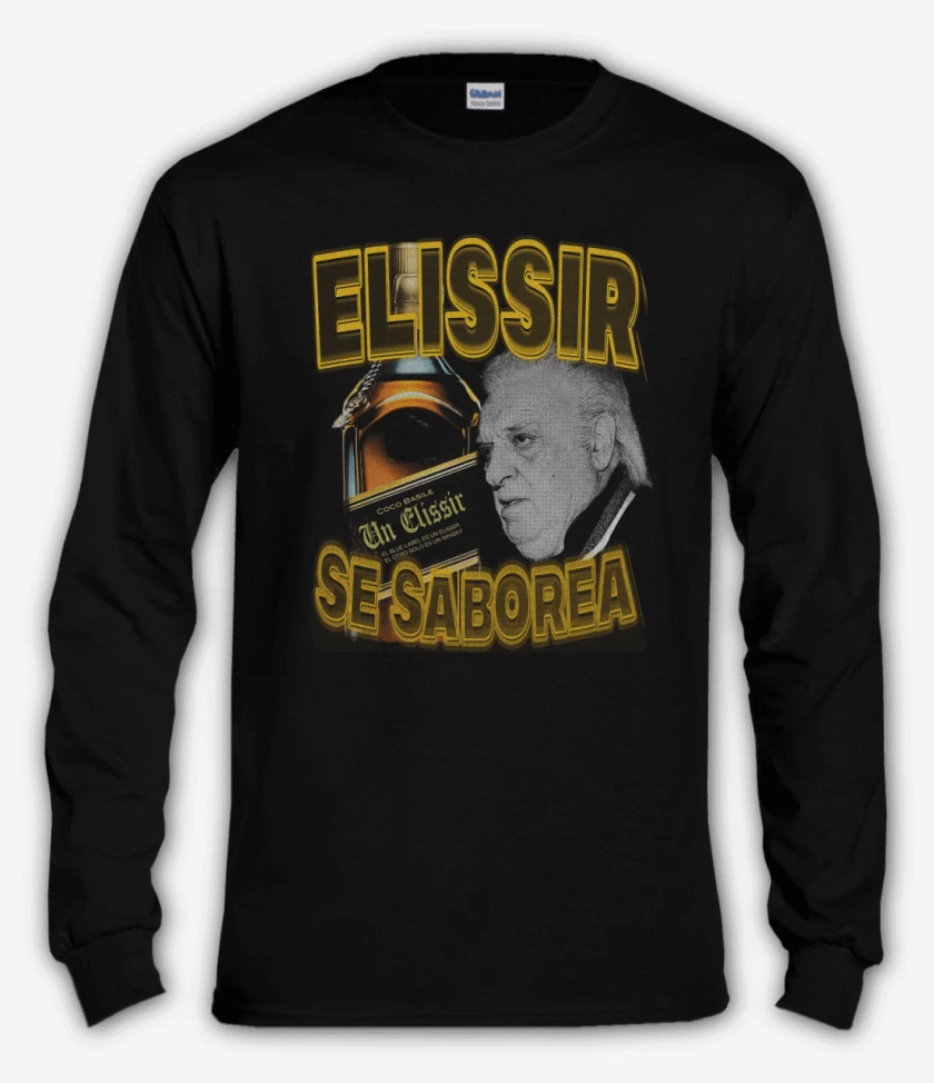 Polera manga larga Negro de Elissir