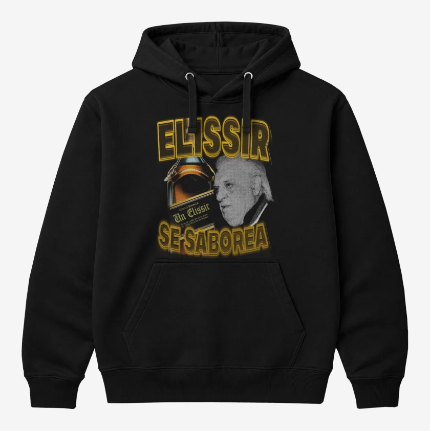 Polerón Canguro Negro de Elissir