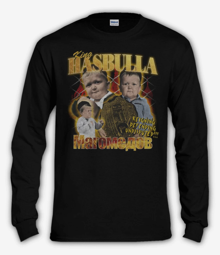 Polera manga larga Negro de King Hasbulla