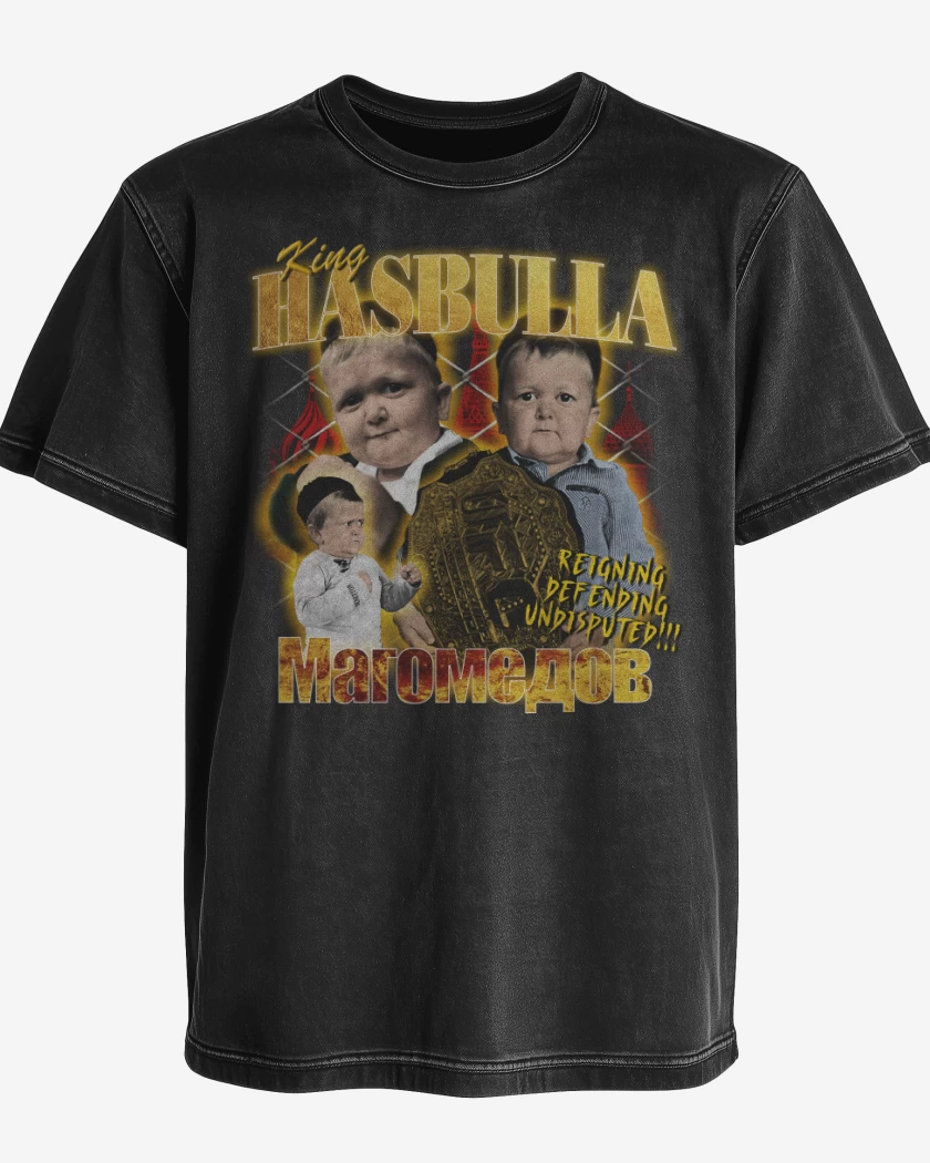 Polera desgastada Negro de King Hasbulla