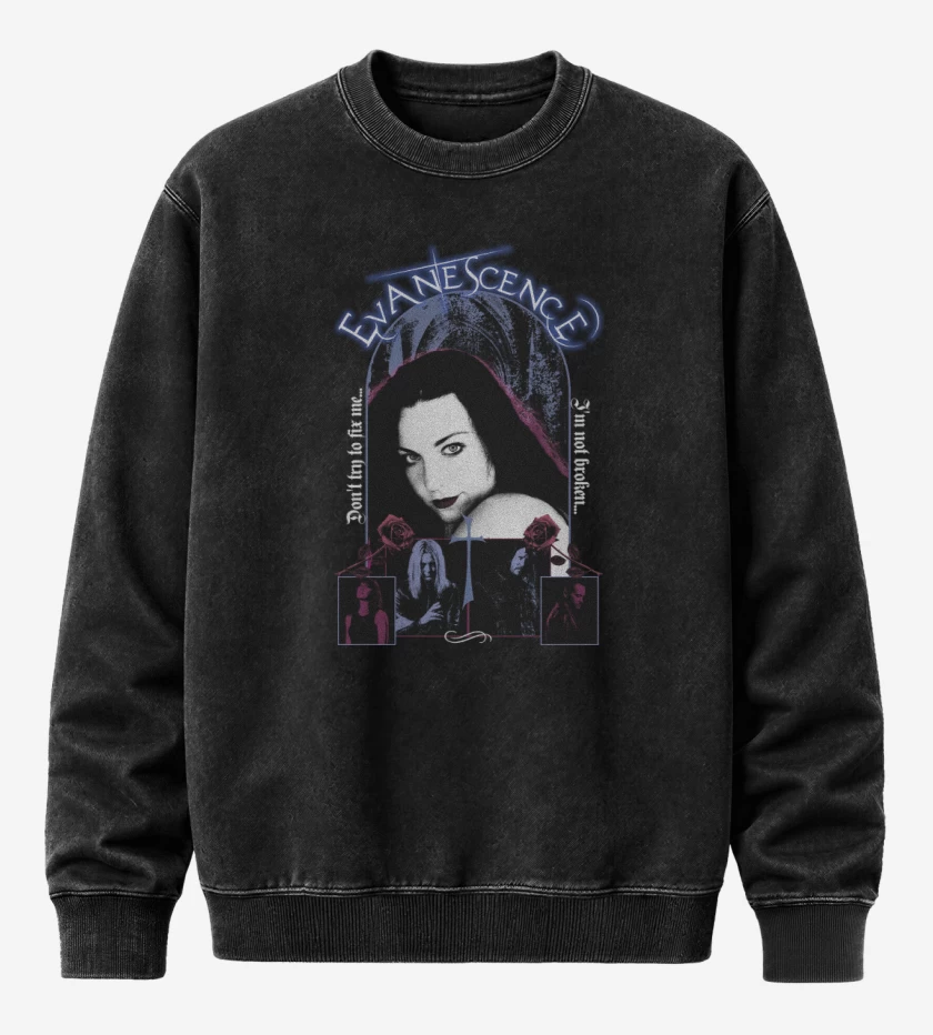 Poleron Polo Acid Wash Negro de Dont Try to Fix Me