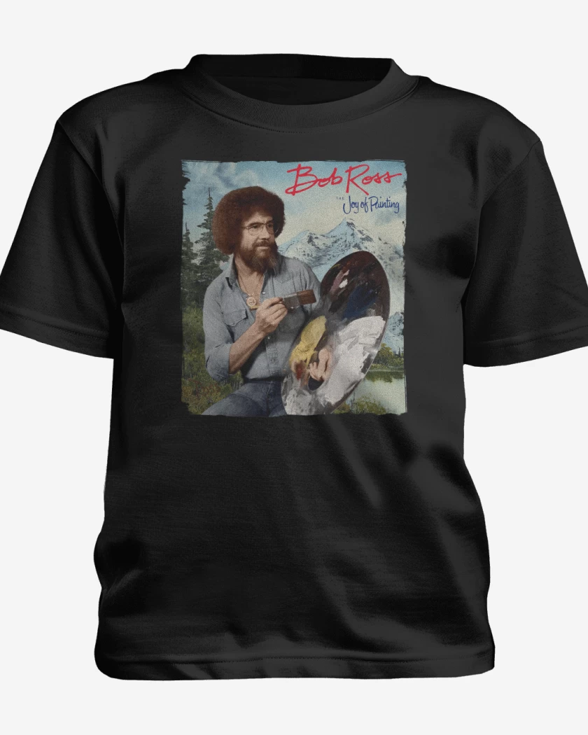 Polera de niño Negro de Bob Ross